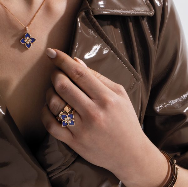 VENETIAN PRINCESS RING WITH DIAMONDS AND LAPIS