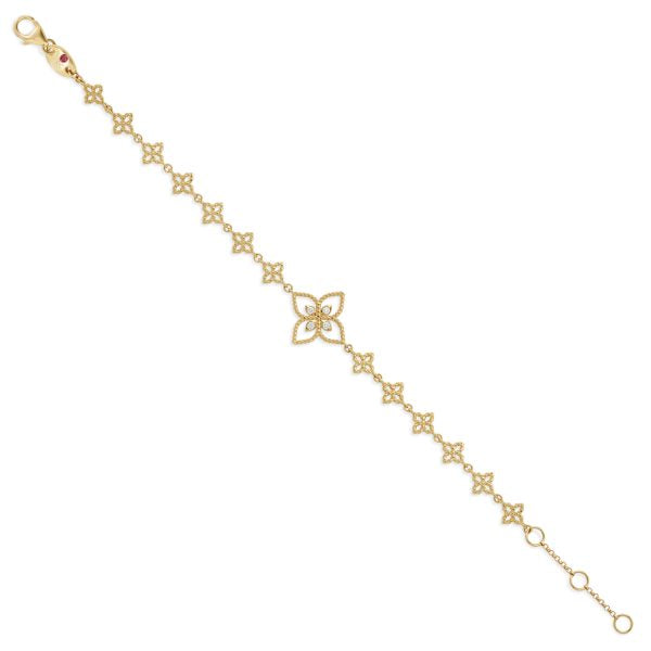 PRINCESS FLOWER BRACELET FOR CAROUSEL WITH DIAMONDS
