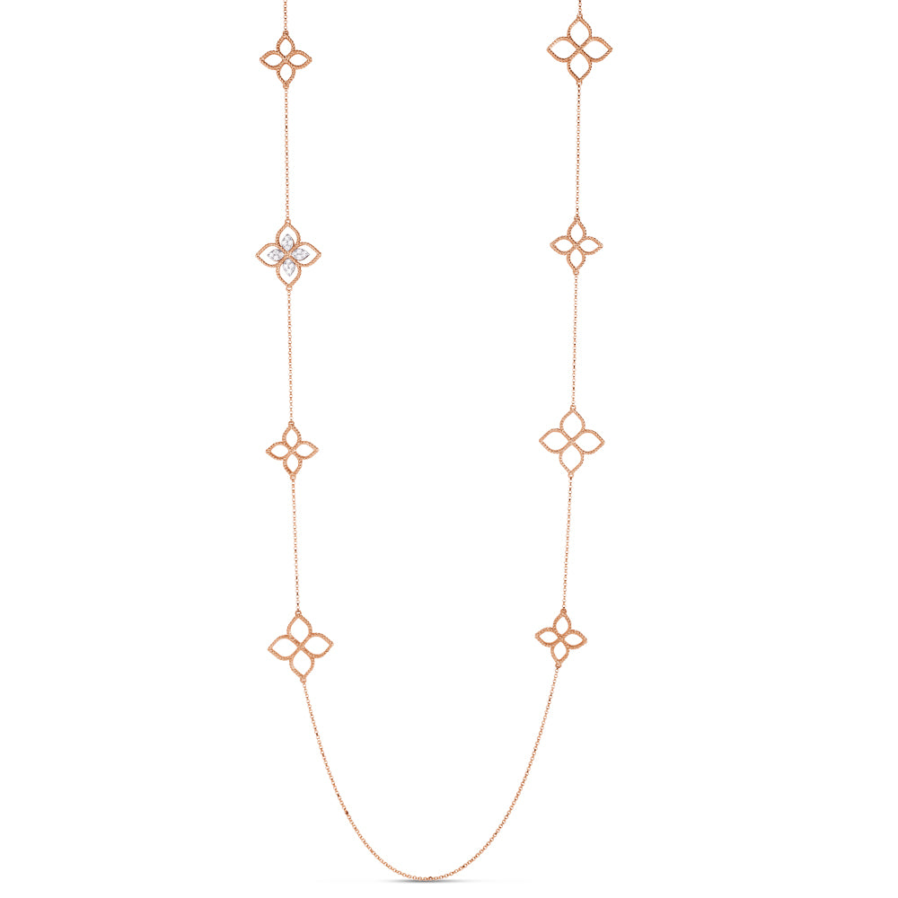 PRINCESS FLOWER NECKLACE WITH DIAMONDS