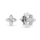 PRINCESS FLOWER EARRINGS FOR CAROUSEL WITH DIAMONDS