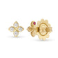 PRINCESS FLOWER EARRINGS FOR CAROUSEL WITH DIAMONDS
