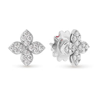 PRINCESS FLOWER EARRINGS FOR CAROUSEL WITH DIAMONDS