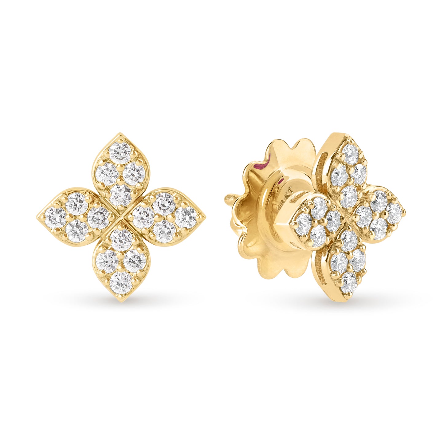 PRINCESS FLOWER EARRINGS FOR CAROUSEL WITH DIAMONDS