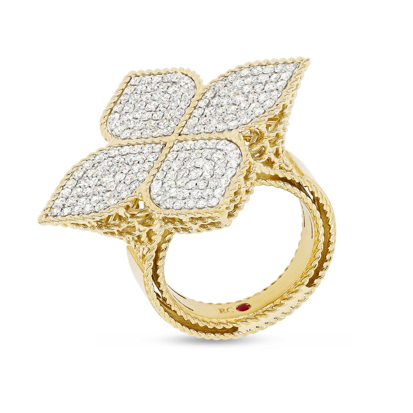 PRINCESS FLOWER RING WITH DIAMONDS