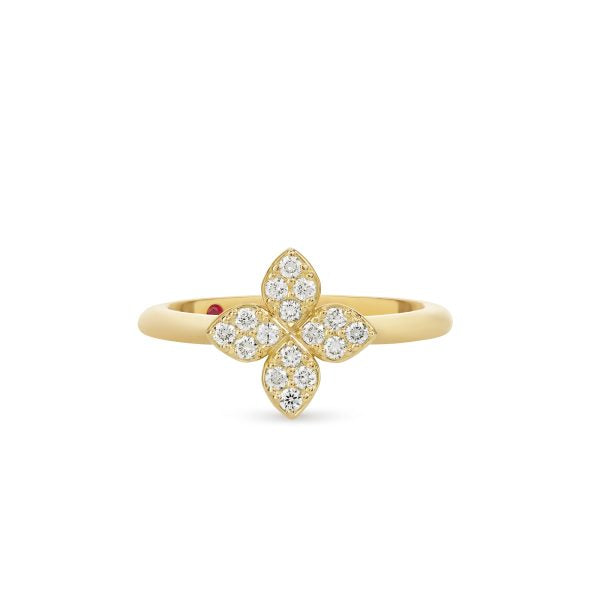 PRINCESS FLOWER RING FOR CAROUSEL WITH DIAMONDS