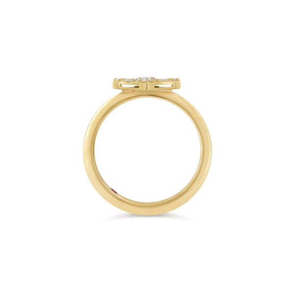 PRINCESS FLOWER RING FOR CAROUSEL WITH DIAMONDS