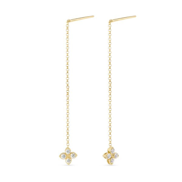 PRINCESS FLOWER EARRINGS FOR CAROUSEL WITH DIAMONDS