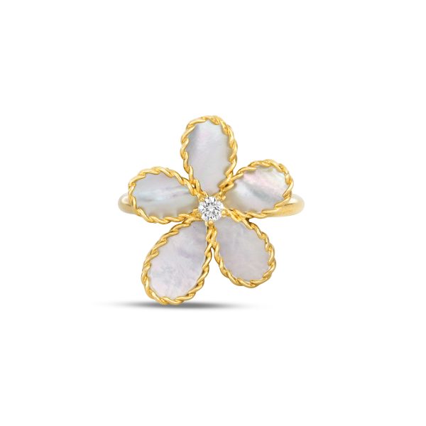 JASMINE RING WITH MOTHER OF PEARL DIAMONDS