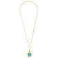 VENETIAN MEDALLIONS COLLAR WITH DIAMONDS AND TURQUOISE