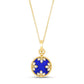 VENETIAN MEDALLIONS COLLAR WITH DIAMONDS AND LAPIS