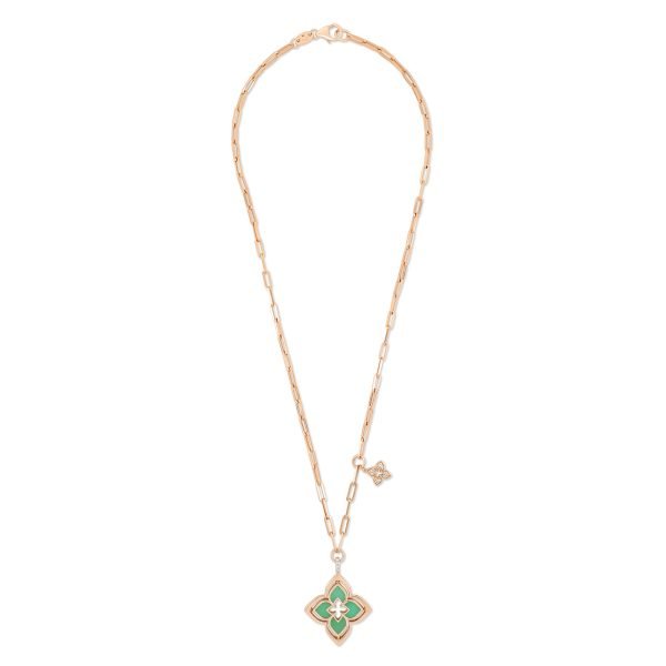 VENETIAN PRINCESS COLLAR WITH DIAMONDS AND CHRYSOPRASE