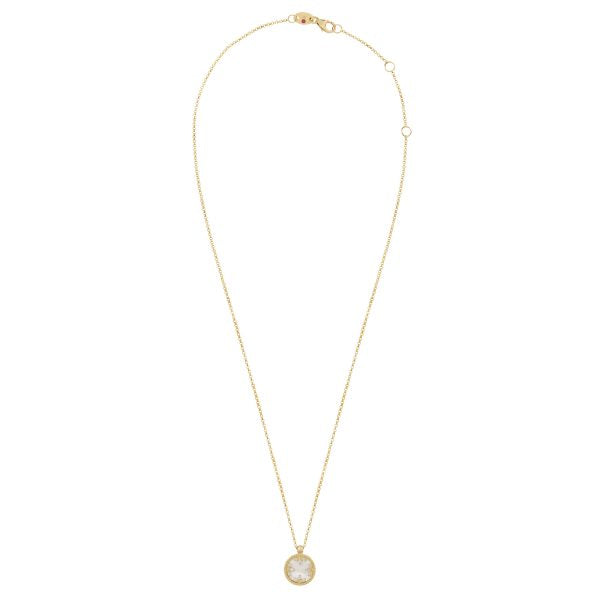 VENETIAN MEDALLIONS NECKLACE FOR CAROUSEL WITH DIAMONDS, MOTHER OF PEARL AND BLACK JADE