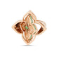 VENETIAN PRINCESS RING WITH DIAMONDS AND CHRYSOPHASE