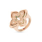 VENETIAN PRINCESS RING WITH DIAMONDS AND CHRYSOPHASE