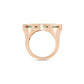 VENETIAN PRINCESS RING WITH DIAMONDS AND CHRYSOPHASE