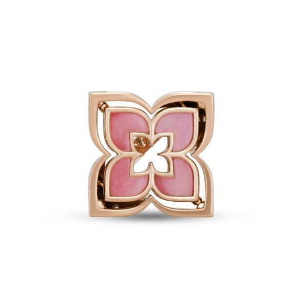 VENETIAN PRINCESS RING WITH DIAMONDS AND RHODONITE