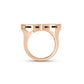 VENETIAN PRINCESS RING WITH DIAMONDS AND RHODONITE
