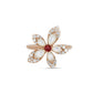 Tiaré RING WITH MOTHER OF PEARL, RUBELLITE AND DIAMONDS
