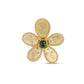 JASMINE RING WITH DIAMONDS AND GREEN TOURMALINE