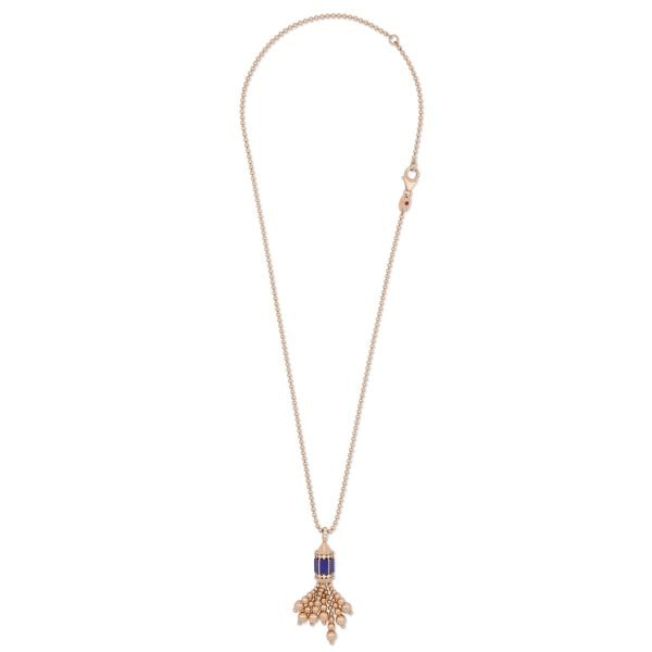 ART DECO NECKLACE WITH LAPIS LAZULI AND DIAMONDS