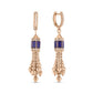 ART DECO EARRINGS WITH LAPIS LAZULI AND DIAMONDS