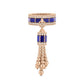 ART DECO RING WITH LAPIS LAZULI AND DIAMONDS