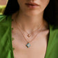 PRINCESS FLOWER NECKLACE WITH DIAMONDS AND TURQUOISE