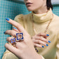 VENETIAN PRINCESS RING WITH DIAMONDS AND LAPIS