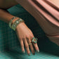 VENETIAN PRINCESS RING WITH MALACHITE