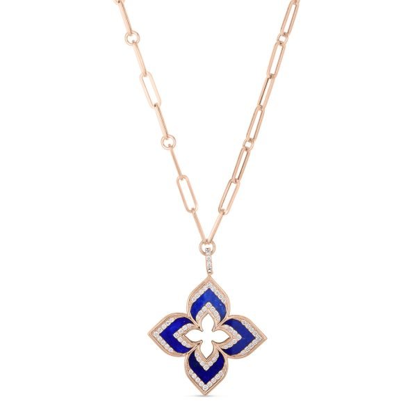 VENETIAN PRINCESS NECKLACE WITH DIAMONDS AND LAPIS