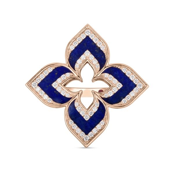 VENETIAN PRINCESS RING WITH DIAMONDS AND LAPIS
