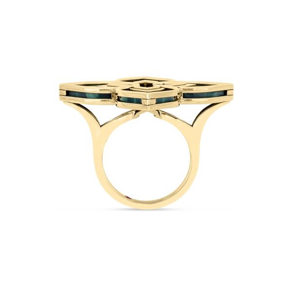 VENETIAN PRINCESS RING WITH MALACHITE