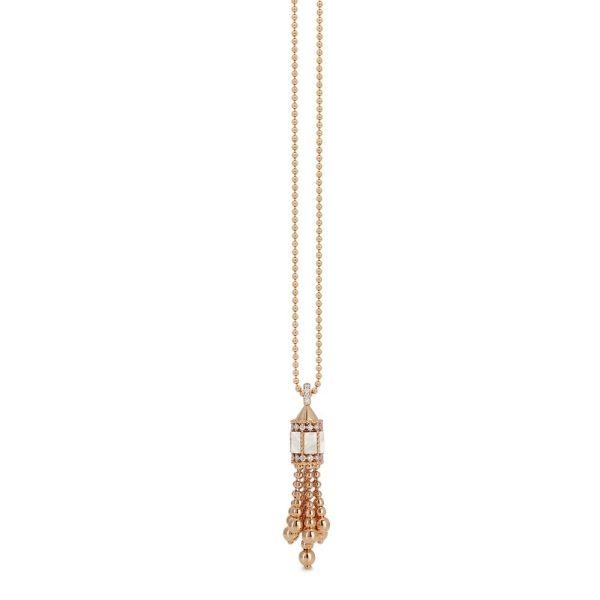 ART DECO NECKLACE WITH MOTHER OF PEARL AND DIAMONDS
