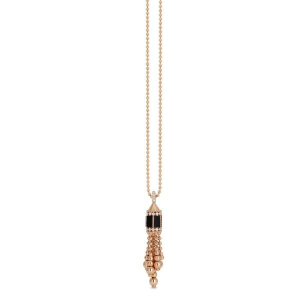 ART DECO NECKLACE WITH BLACK JADE AND DIAMONDS