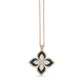 PRINCESS FLOWER NECKLACE  WITH DIAMONDS AND MALACHITE
